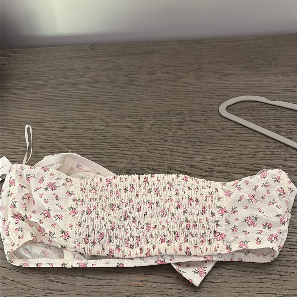 ANTHROPOLOGIE Floral Bow Bustier Top Size Small NWT - Picture 3 of 4